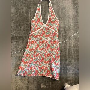 zara small floral halter dress